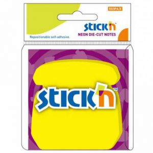 Notes samoprzylepny Stick'n Telefon żółty neon 76x76mm, 50szt